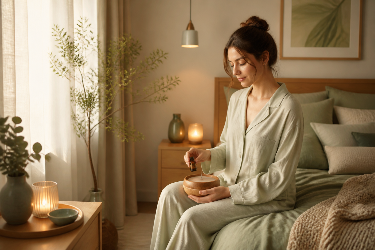 Setting the Mood for Sleep With Gentle Lighting and Scent