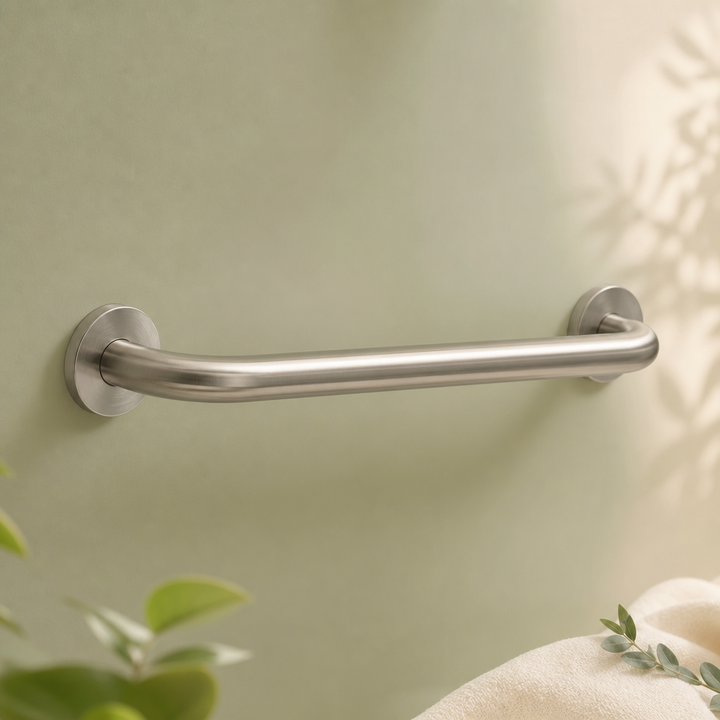 Wall-Mounted Stainless Steel Grab Bar